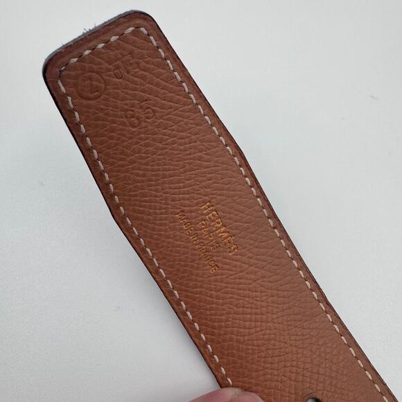 Hermes H Constance Black Brown Leather Belt GHW 65 cm 25.5" XSmall XS CoA - Picture 3 of 9